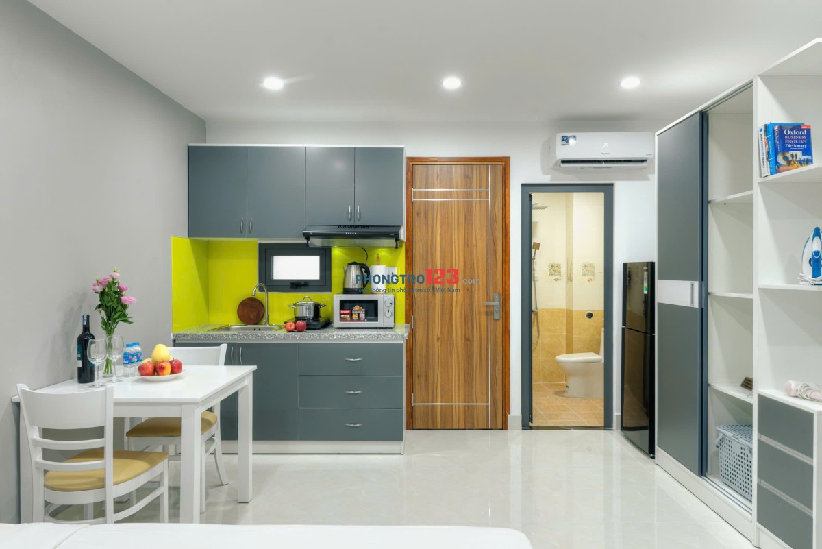 Căn hộ STUDIO full nt new 100% ban công view city cực đẹp