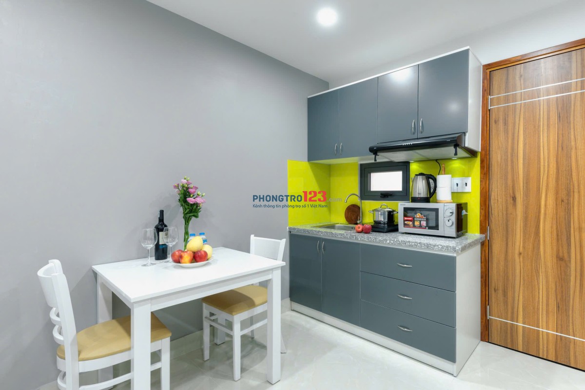Căn hộ STUDIO full nt new 100% ban công view city cực đẹp