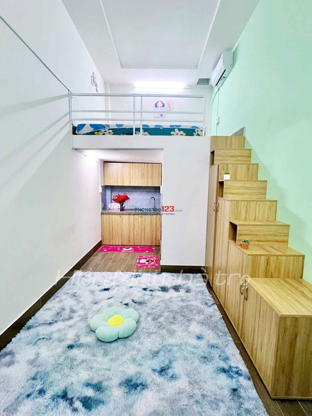 Phòng Trệt DUPLEX MỚI XÂY 3tr9 GÁC CAO Máy Lạnh + NT Hà Huy Giáp Q12