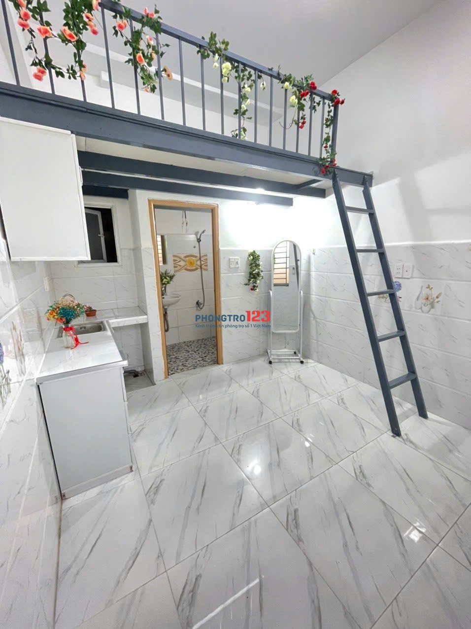 Cho thuê căn hộ duplex full nội thất đường Huỳnh Tấn Phát p.Bình Thuận q.7 gần chợ Lý Phục Man, kcx
