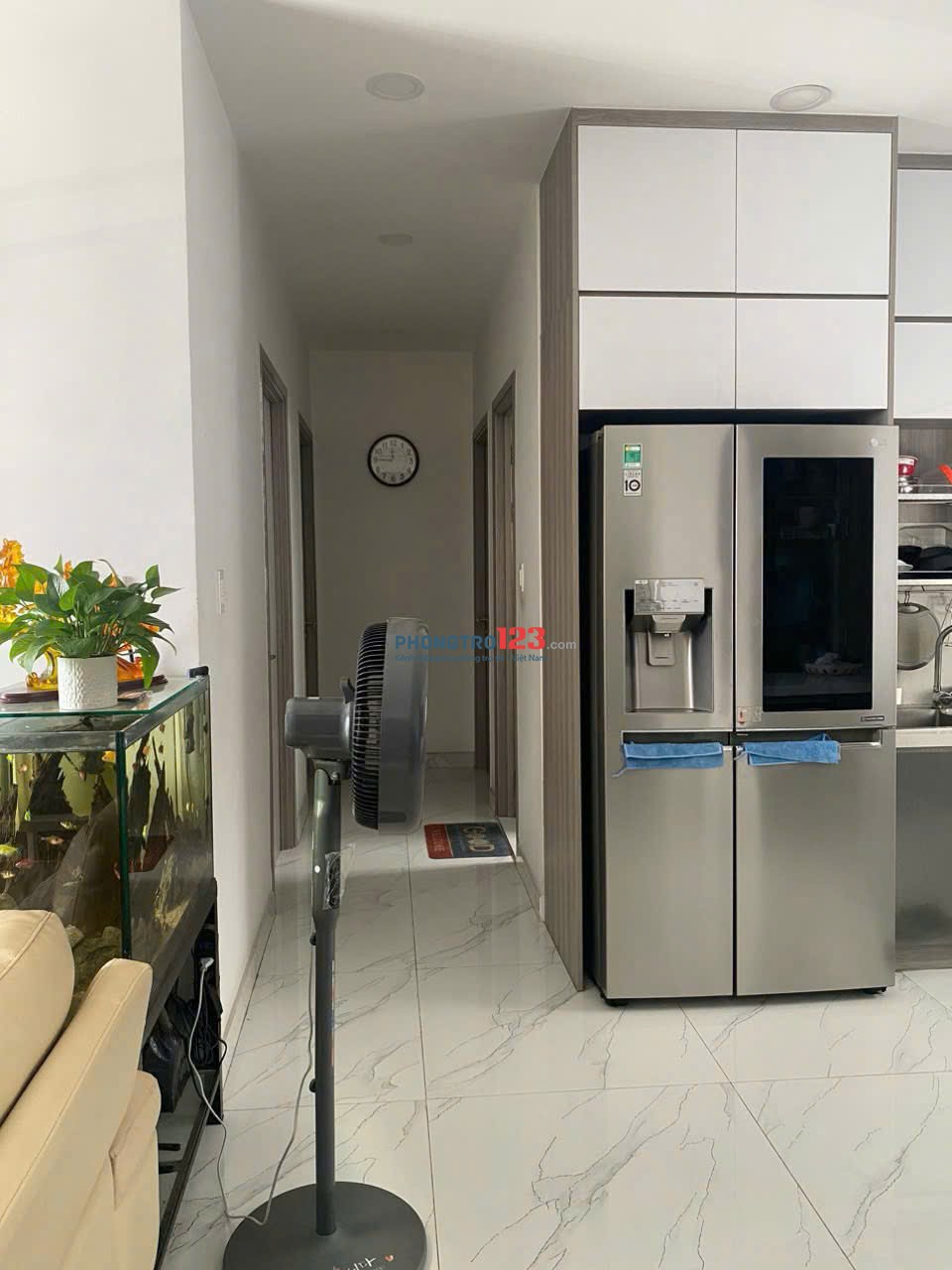 Chung cư Harmona, Tân BÌnh: 75m2, 2p ngủ, Nội thất, 12,5tr/th