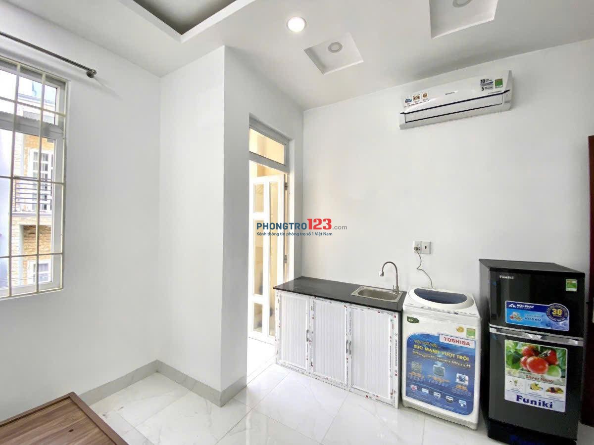 Phòng trọ 35m2 gần chợ Bà Chiểu có ban công, máy giặt riêng Phan Chu Trinh Bình Thạnh gần Q1, Q3