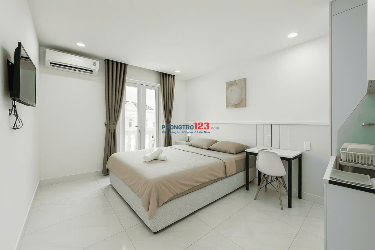 Cho thuê căn hộ studio full nt cửa sổ/ban công p.Tân Phong q.7 gần RMIT, TDTU, KDC Trung Sơn