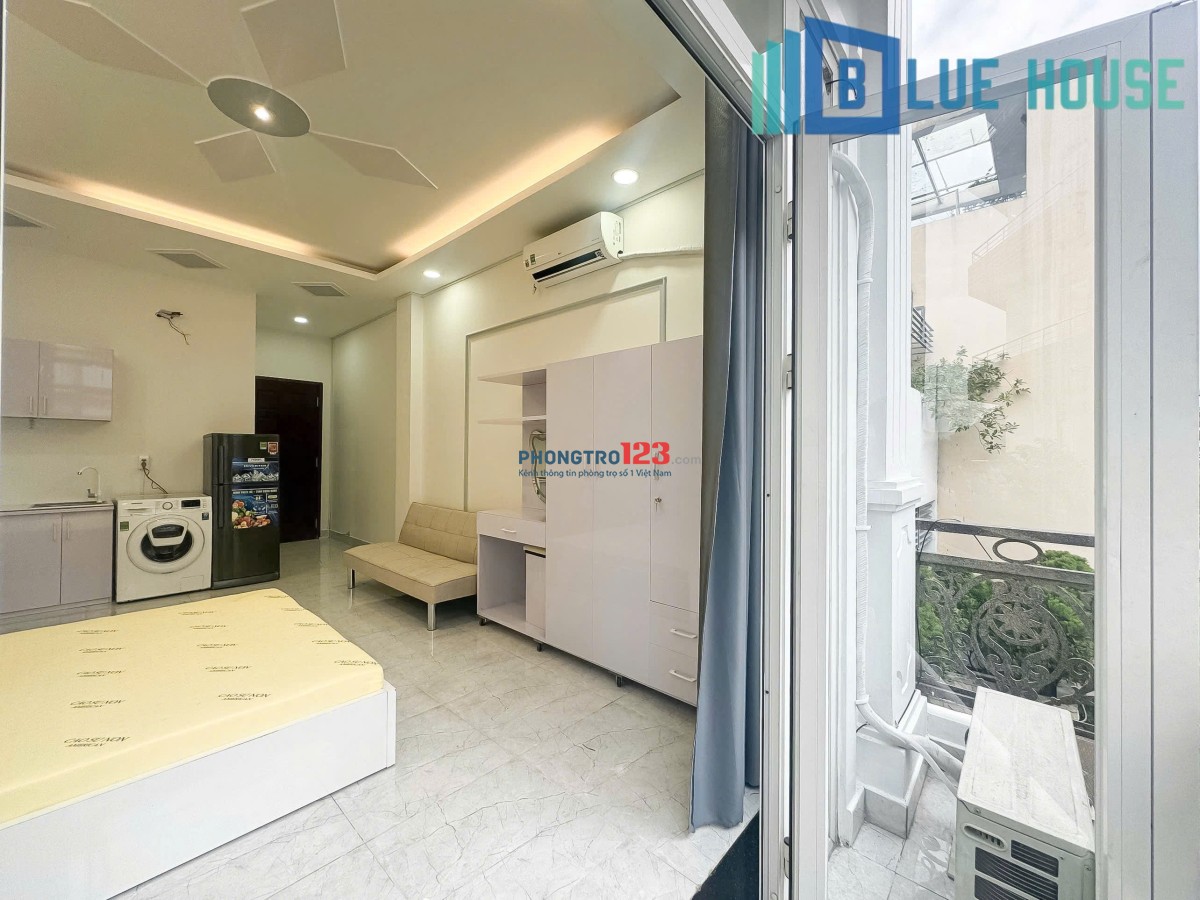 CHO THUÊ PHÒNG STUDIO BAN CÔNG FULL NỘI THẤT - GẦN ĐẦM SEN