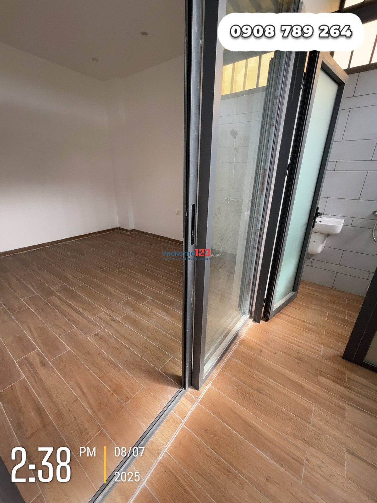 Phòng mới keng gần Citisoho Cát Lái 25m2 Tầng trệt tách bếp, có máy lạnh, trống như hình
