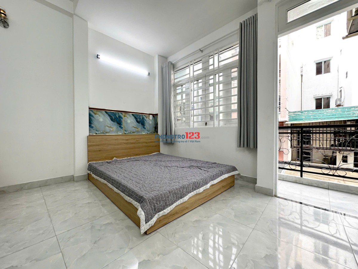 CHO THUÊ PHÒNG TRỌ GIÁ RẺ GẦN ĐH Kinh Tế Q10 có ban công thoáng mát đầy đủ nội thất