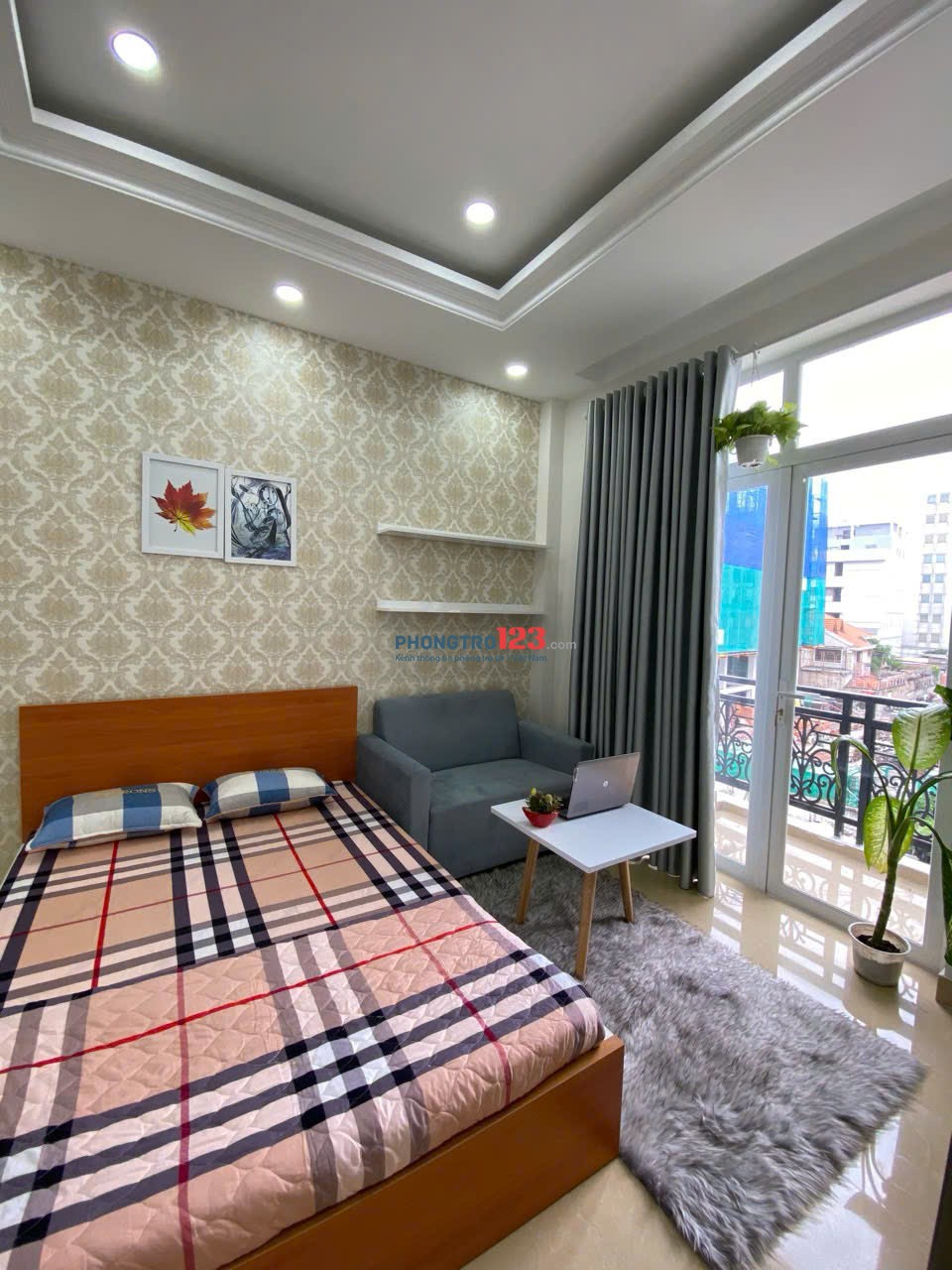 Phòng Trọ Full Nội Thất + Ban Công Tại Ung Văn Khiêm, Bình Thạnh Gần Hutech, Ngoại Thương, UEF, GTVT
