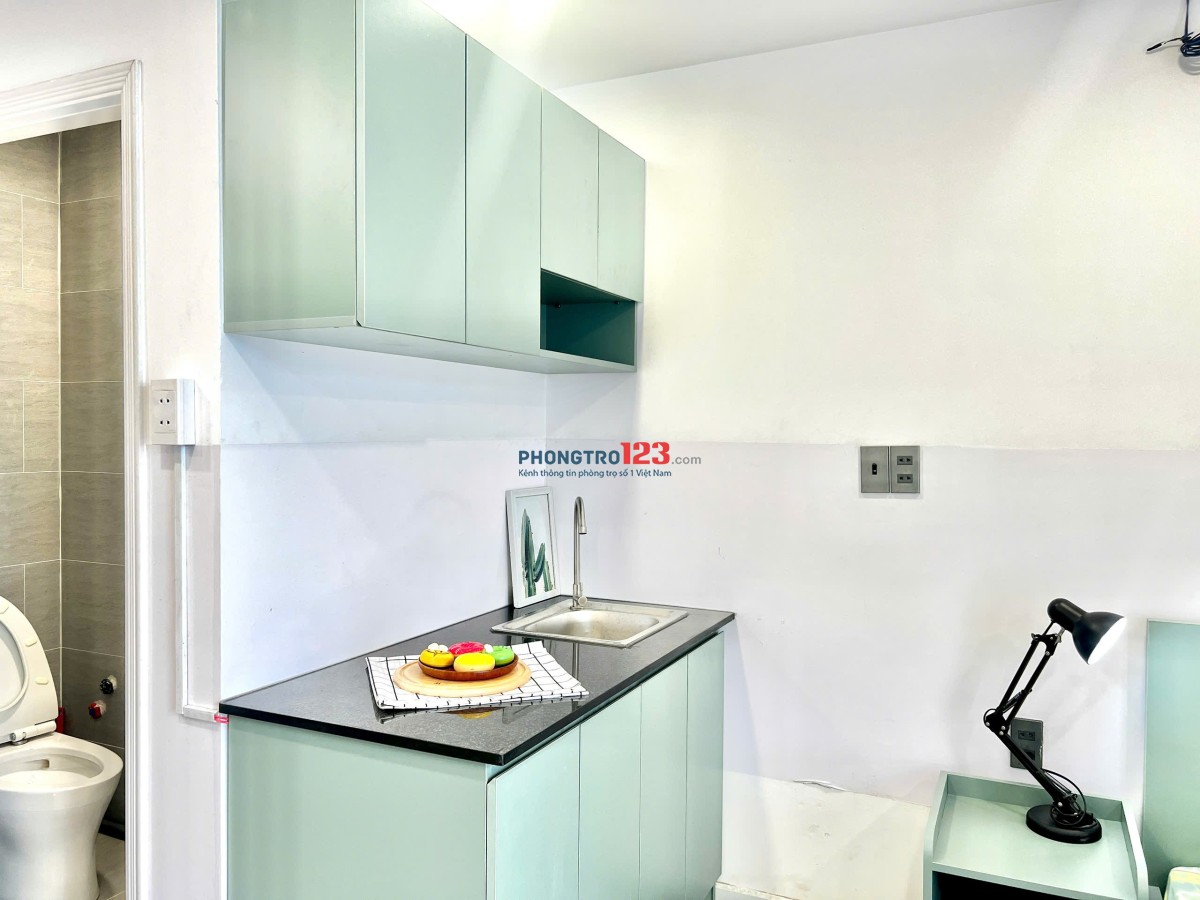 Căn hộ studio ban công/cửa sổ full nội thất gần Lotte, Cresent mall, chợ Tân Mỹ, Nguyễn Lương Bằng