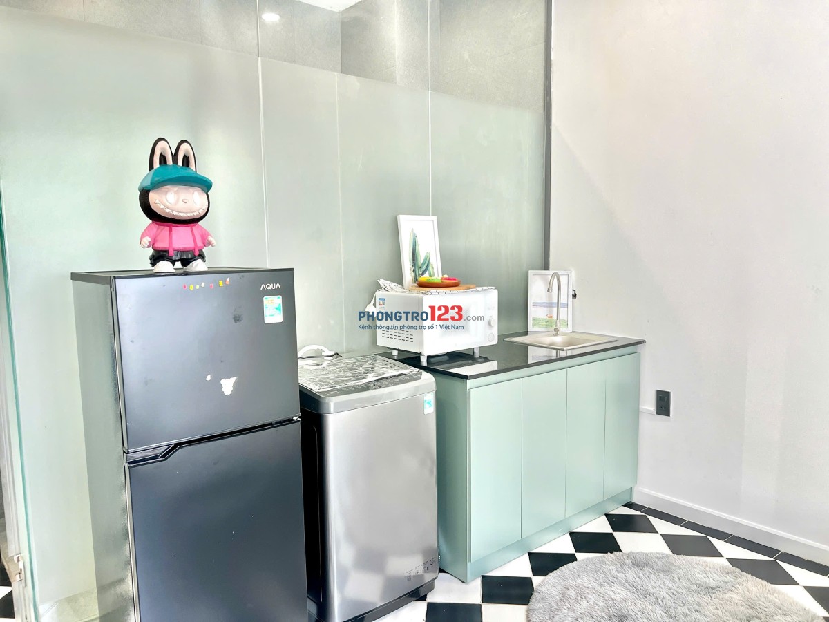 Căn hộ studio ban công/cửa sổ full nội thất gần Lotte, Cresent mall, chợ Tân Mỹ, Nguyễn Lương Bằng