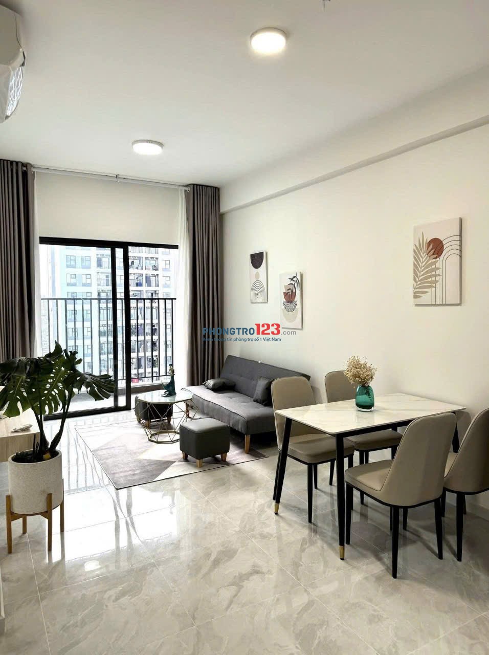 Chung cư CC Sky Center, Phổ Quang, TB: 2p ngủ rộng, 75m2, full nội thất 17tr/th