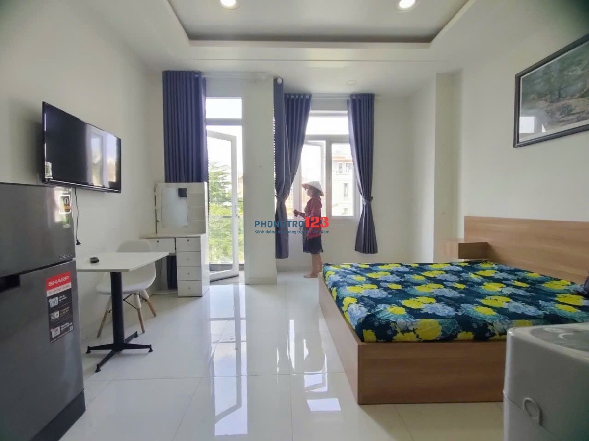 CHO THUÊ CĂN HỘ STUDIO BAN CÔNG – FULL NỘI THẤT – MÁY GIẶT RIÊNG – QUẬN 8