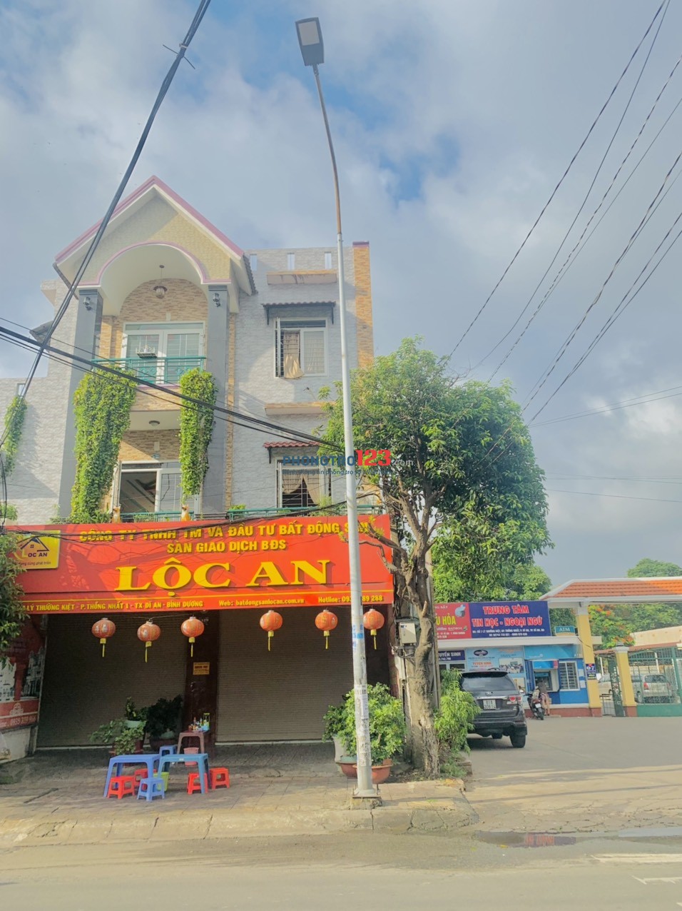 Cho thuê mặt bằng mặt tiền đường lý thường kiệt 200m2 TP Dĩ An