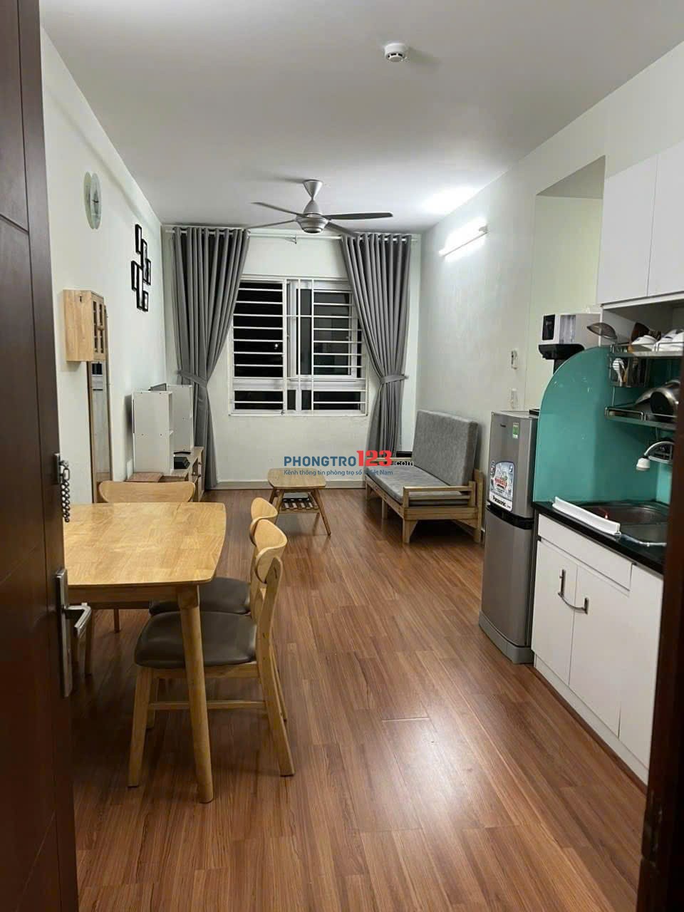 Chung cư Vũ Huy Tấn, P3, Bình Thạnh: 50m2, 1p ngủ, NT, 8tr5/th