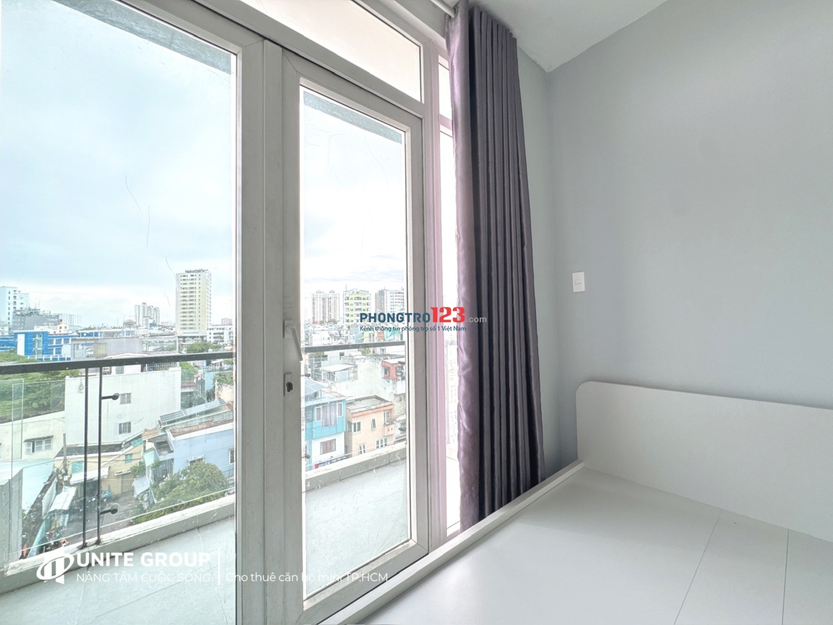 Cho thuê căn hộ Ban công Mới 100%, Máy giặt riêng Q1 gần cầu Nguyễn Văn Cừ, Nowzone, ĐH Sài Gòn