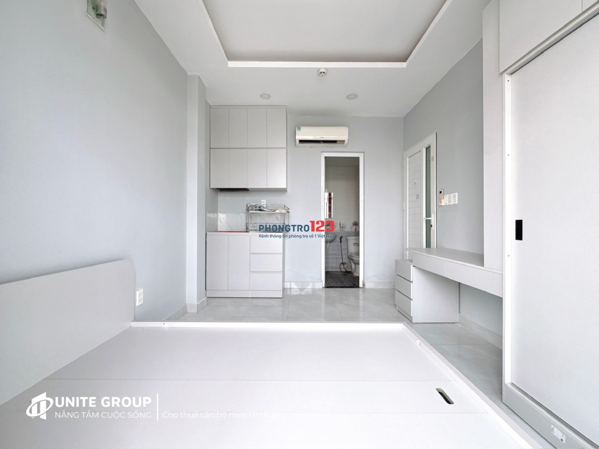 Cho thuê căn hộ Ban công Mới 100%, Máy giặt riêng Q1 gần cầu Nguyễn Văn Cừ, Nowzone, ĐH Sài Gòn