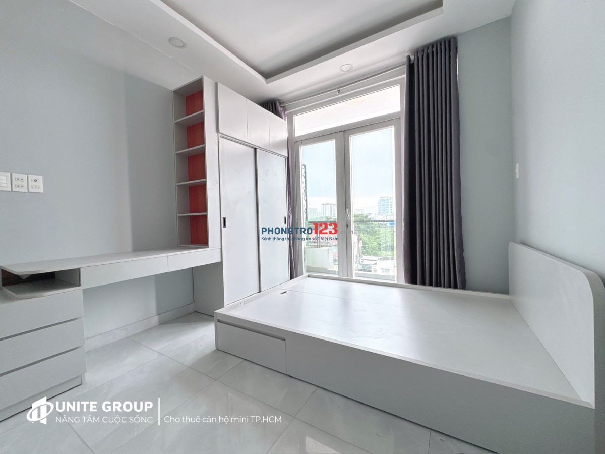 Cho thuê căn hộ Ban công Mới 100%, Máy giặt riêng Q1 gần cầu Nguyễn Văn Cừ, Nowzone, ĐH Sài Gòn