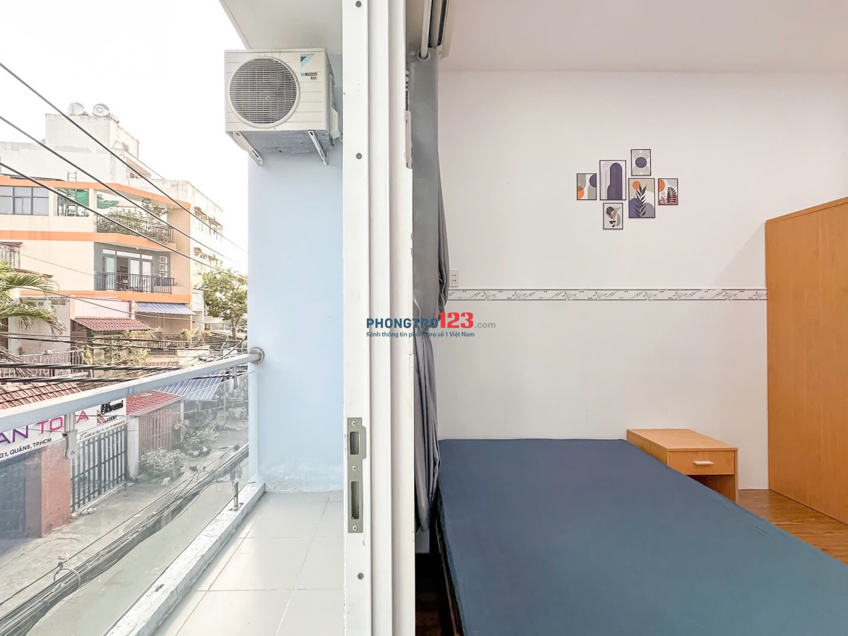 Cho thuê căn hộ Studio Ban công Q8 gần Lotte Mart, ĐH Tôn Đức Thắng, Parc Mall, cầu Kênh Xáng