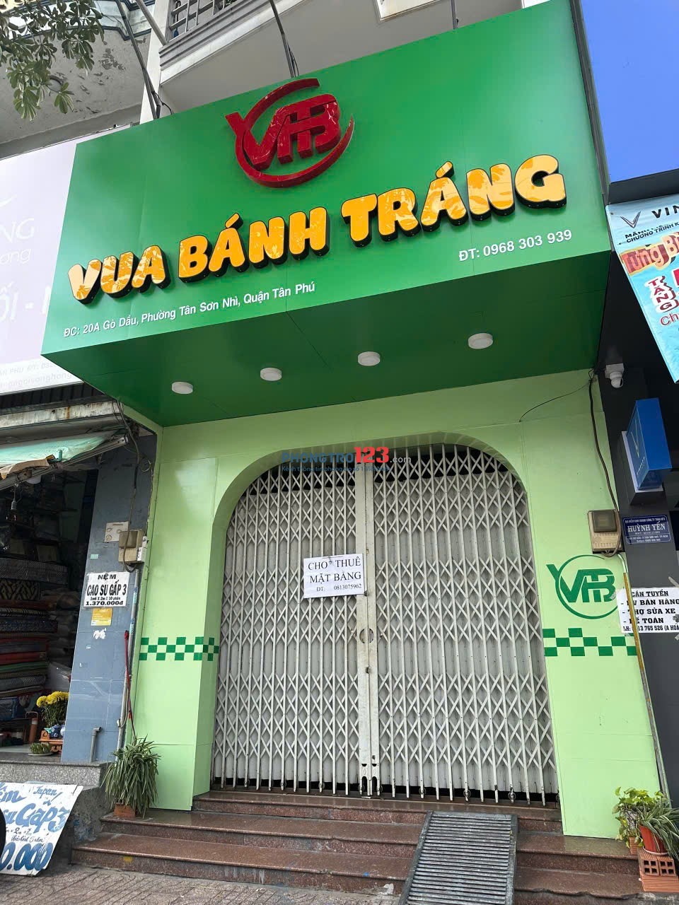 Cho thuê mặt bằng kinh doanh mặt tiền đường lớn Gò Dầu