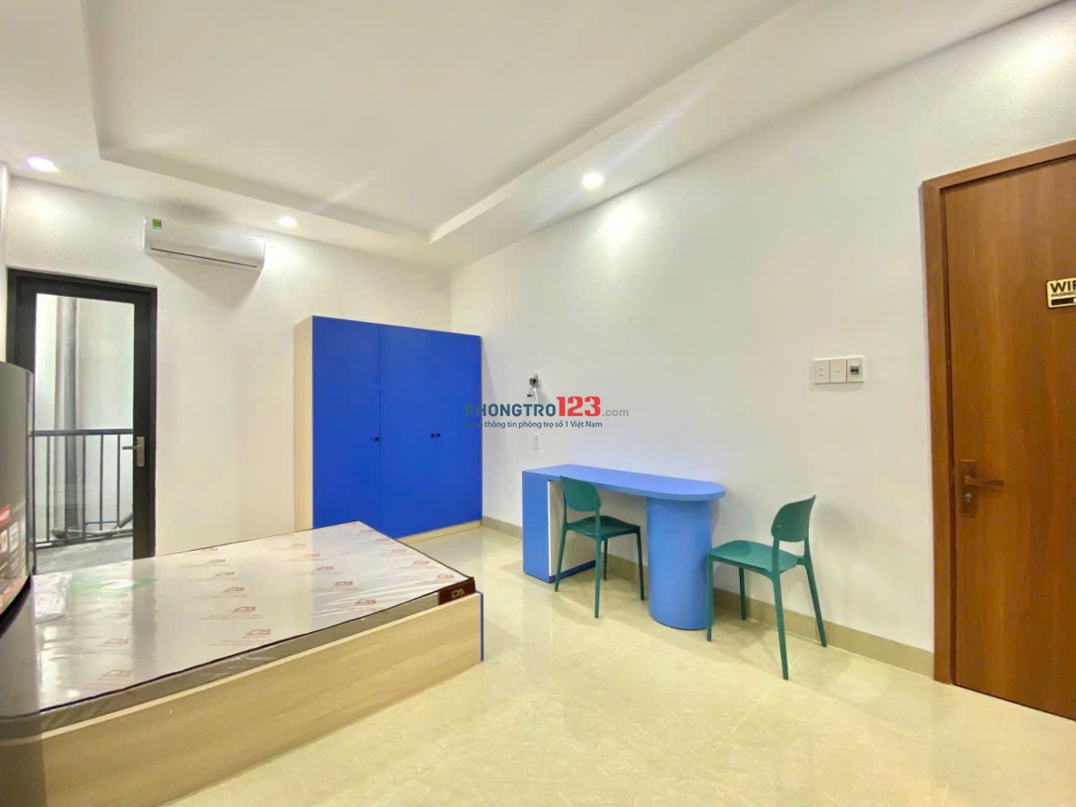 Cho thuê Phòng Full NT Mới 100% 30m2 Ban công Cửa sổ lớn Chu Văn An gần chợ Bà Chiểu có thang máy