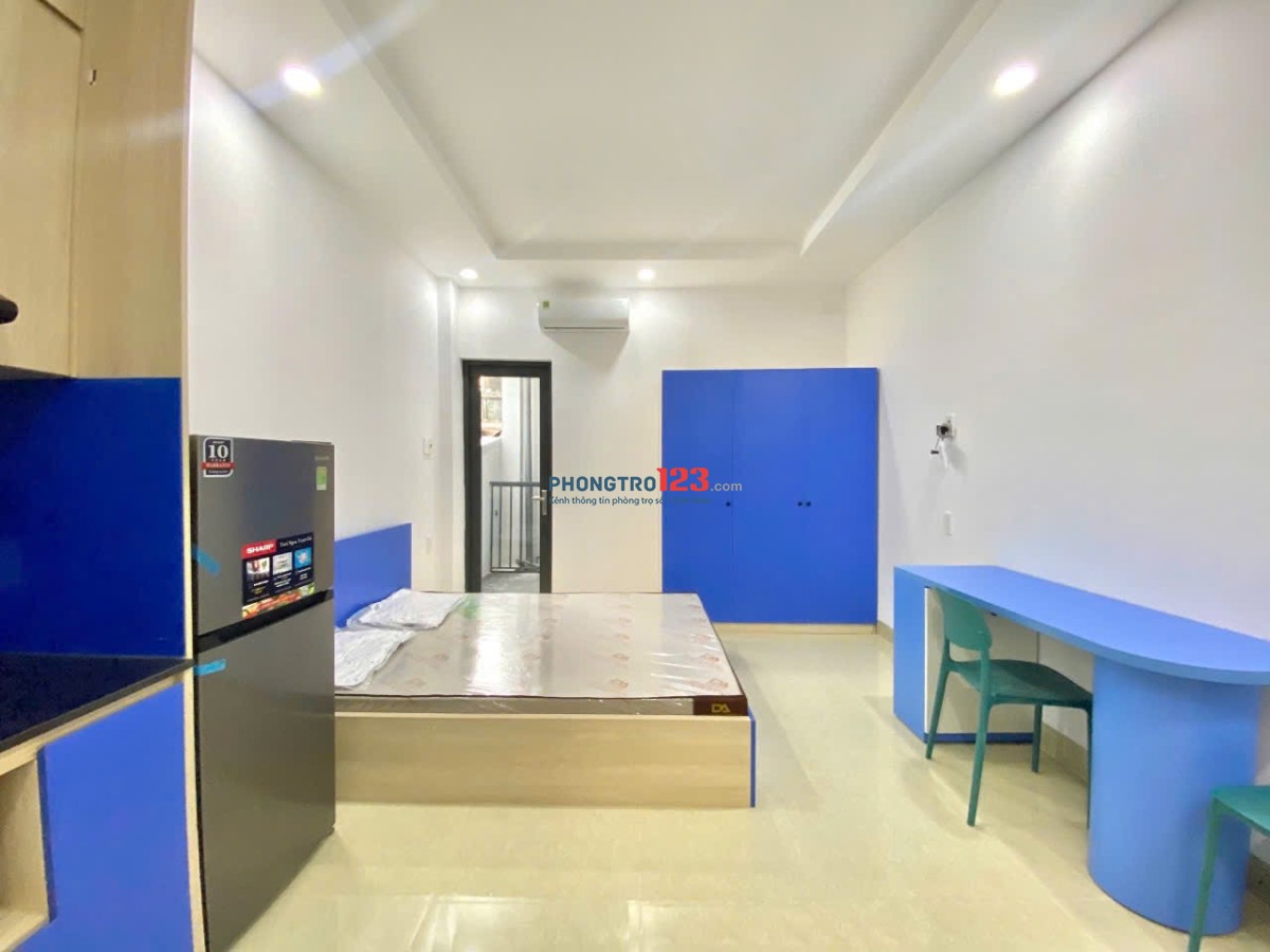 Cho thuê Phòng Full NT Mới 100% 30m2 Ban công Cửa sổ lớn Chu Văn An gần chợ Bà Chiểu có thang máy