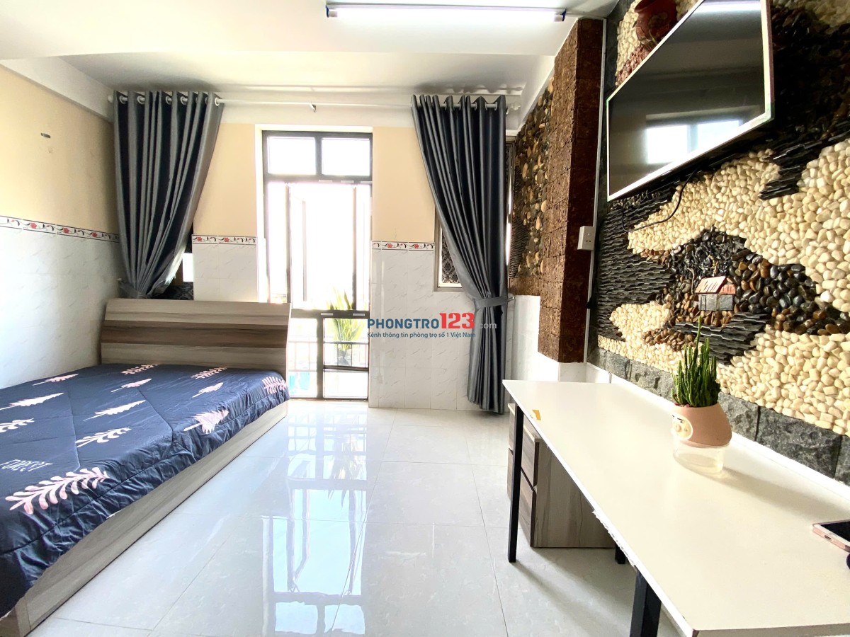 CHO THUÊ PHÒNG TRỌ CAO CẤP 40M2 BÌNH THẠNH FULL NỘI THẤT CÓ BAN CÔNG GẦN ĐẠI HỌC VĂN LANG CS 2 3