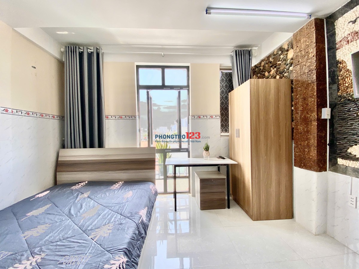 CHO THUÊ PHÒNG TRỌ CAO CẤP 40M2 BÌNH THẠNH FULL NỘI THẤT CÓ BAN CÔNG GẦN ĐẠI HỌC VĂN LANG CS 2 3