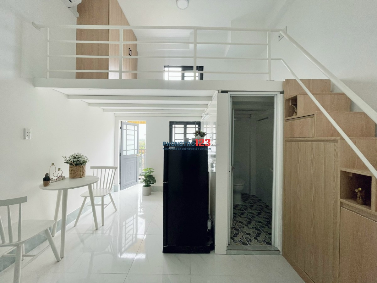 CHO THUÊ PHÒNG GÁC ĐẸP MỚI RỘNG 36M2 NGAY NGUYỄN DUY TRINH - GẦN CẦU GIỒNG ÔNG TỐ - MAI CHÍ THỌ