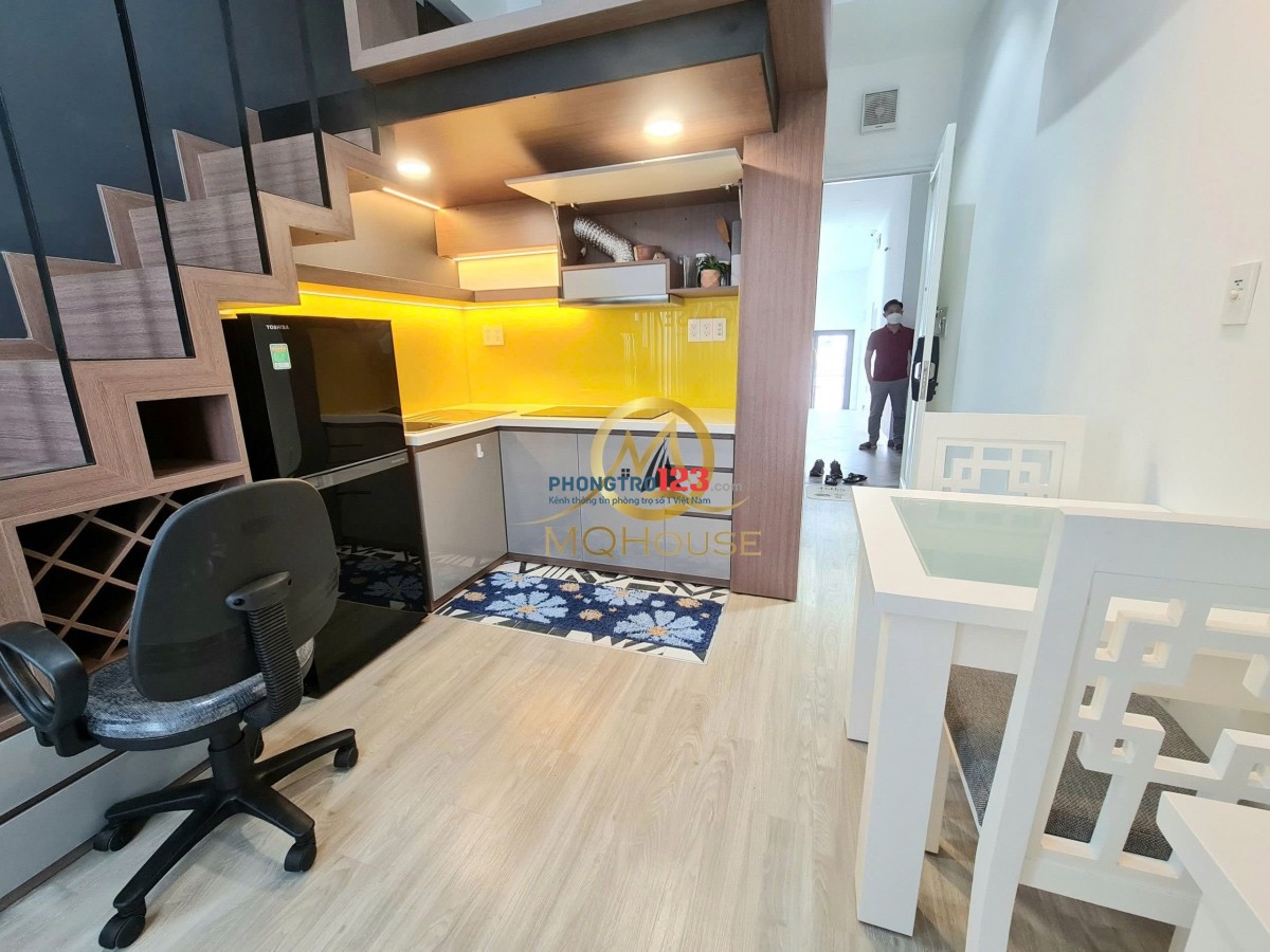 Cho Thuê Phòng Cao Cấp_dạng Duplex_Nhận xe điện_Bảo vệ 24/24_Tòa nhà an ninh gần Emart Phan Văn Trị