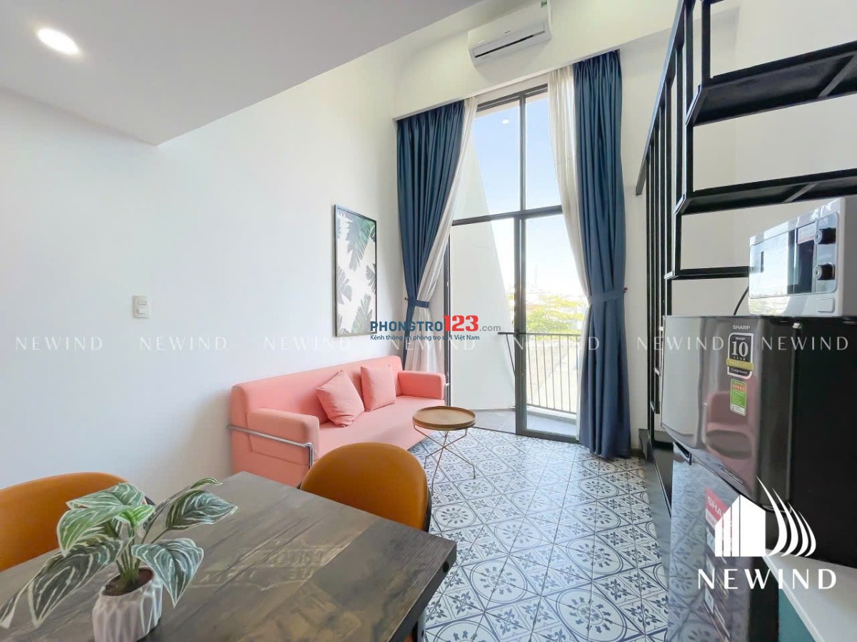 Duplex | Studio ban công, cửa sổ, 45m2, nuôi pet được ,ngắn hạn dài hạn kế Lotte, UFM, TDTU, Rmit