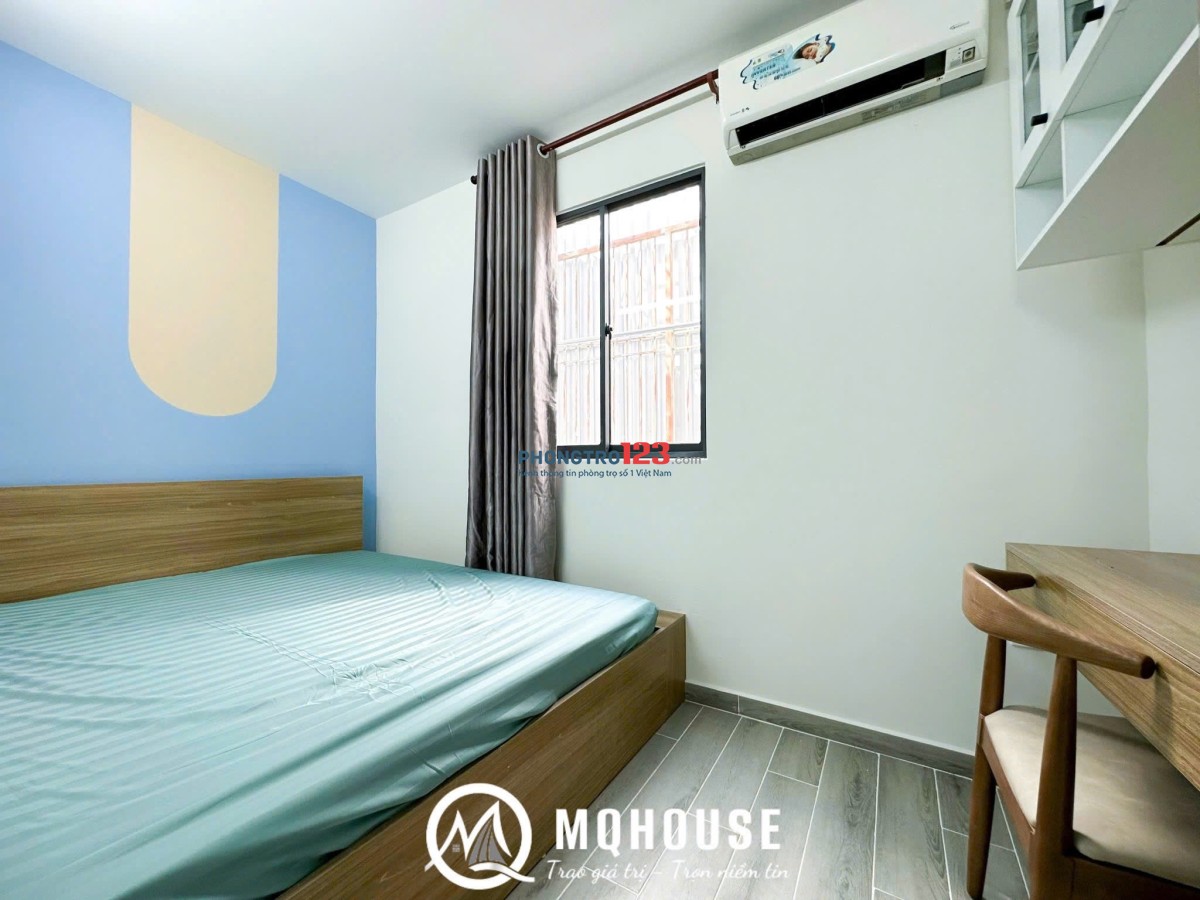 CHO THUÊ CĂN HỘ STUDIO FULL NỘI THẤT, CỬA SỔ NGAY KHU PHỐ THỜI TRANG TRẦN QUANG DIỆU Q3