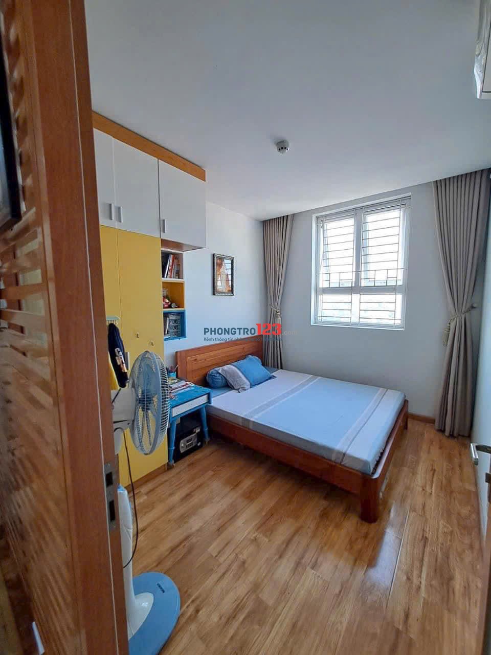 Chung cư Hà Đồ, Nguyễn Văn CÔng, GV: 2p ngủ, 1wc, nhà mới, NT 12tr/th