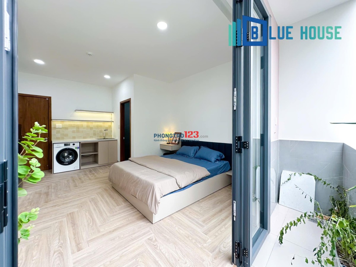 cho thuê căn hộ studio ban công mới 100% ngay công vien hoàng văn thụ - qua sân bay 2p