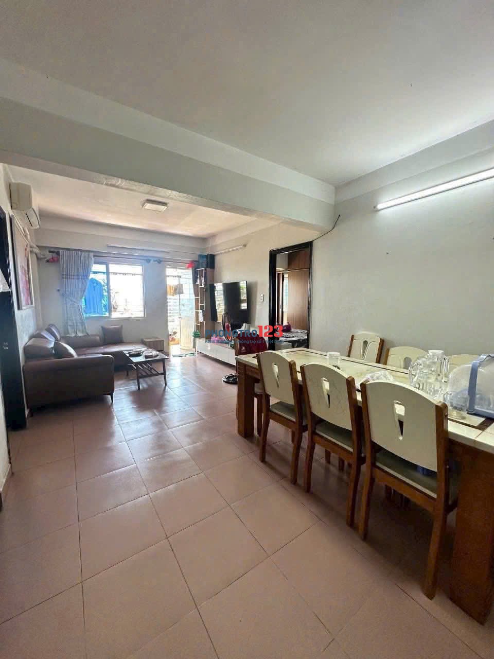 Chung cư 312 Lạc Long Quân, P5, Q11: 67m2, 2p ngủ, full nt, 9tr/tháng