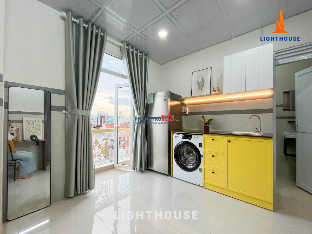 CĂN STUDIO ĐẸP MỚI TINH CÓ MÁY GIẶT SẤY RIÊNG GIÁP PHAM VĂN ĐỒNG