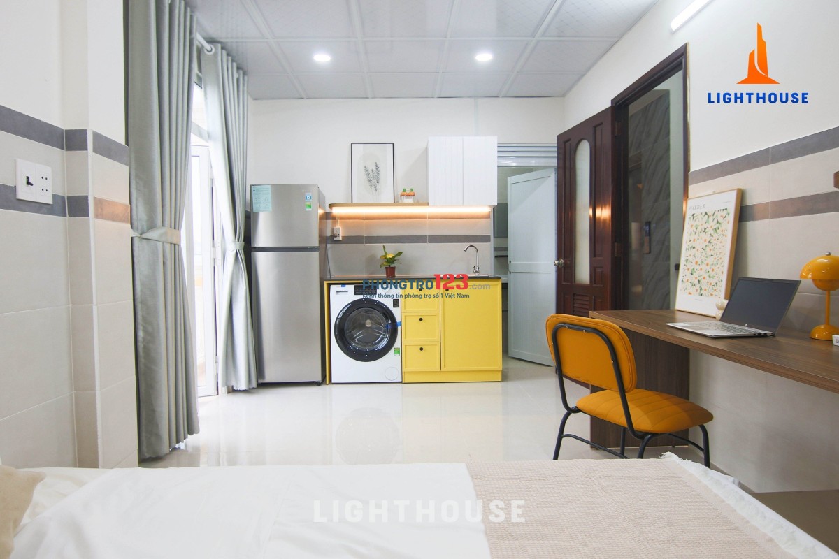 CĂN STUDIO ĐẸP MỚI TINH CÓ MÁY GIẶT SẤY RIÊNG GIÁP PHAM VĂN ĐỒNG