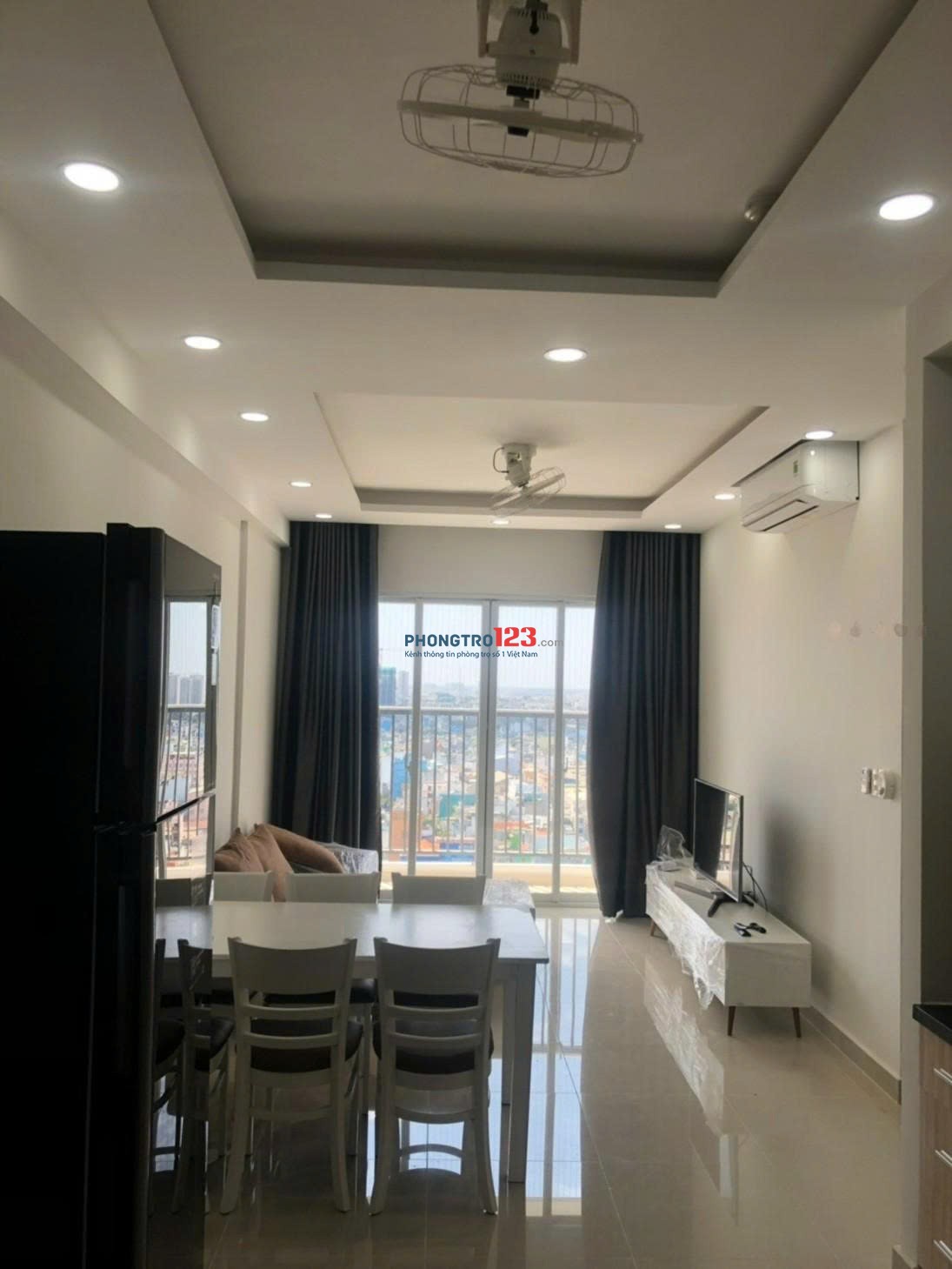 Harmona,Trương Công Định, Tân BÌnh: 77m2,2p ngủ,NT,12tr/th