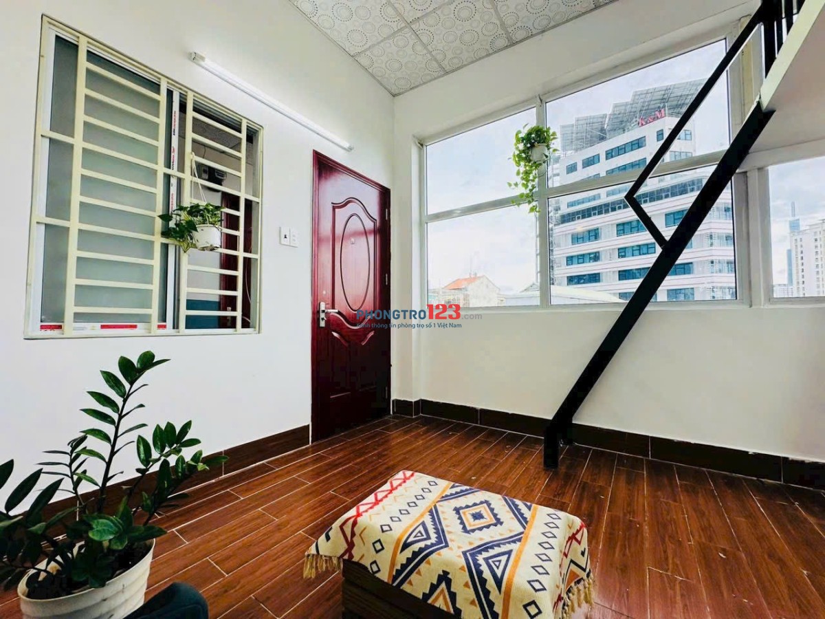 Cho thuê phòng gác, cửa sổ lớn, full nội thất ngay Ung Văn Khiêm, Bình Thạnh, gần đh Ngoại Thương