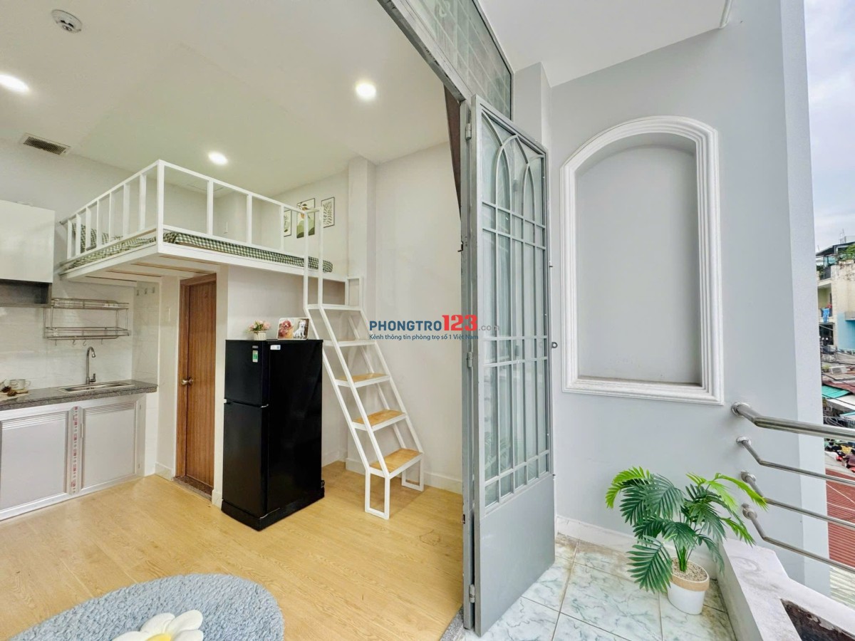 Căn hộ gác xinh, ban công sáng – Trần Mai Ninh, gần sân bay, đủ nội thất , Gần sân bay , Pandora