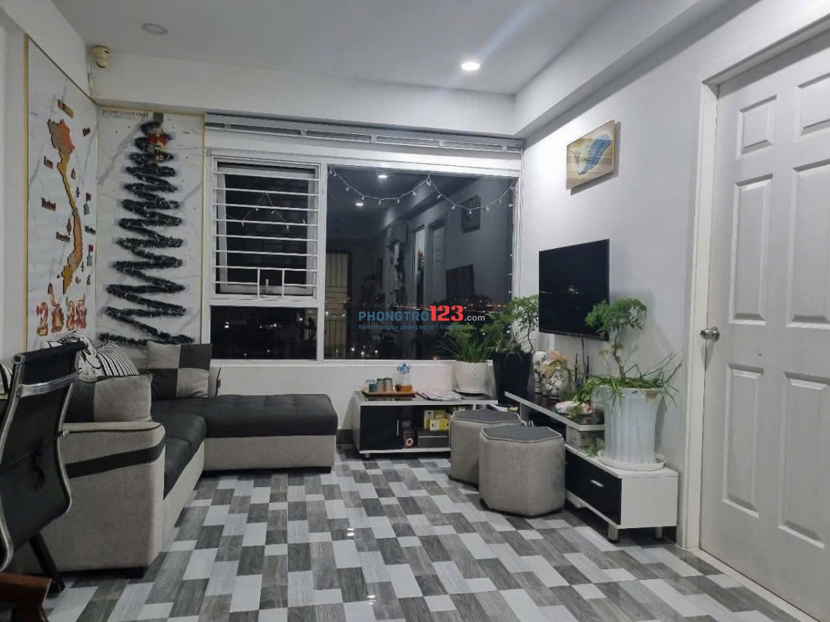Chung cư Topaz Home, Phan Văn Hớn, Q12: 2p ngủ, full nội thất, 2wc, 7tr
