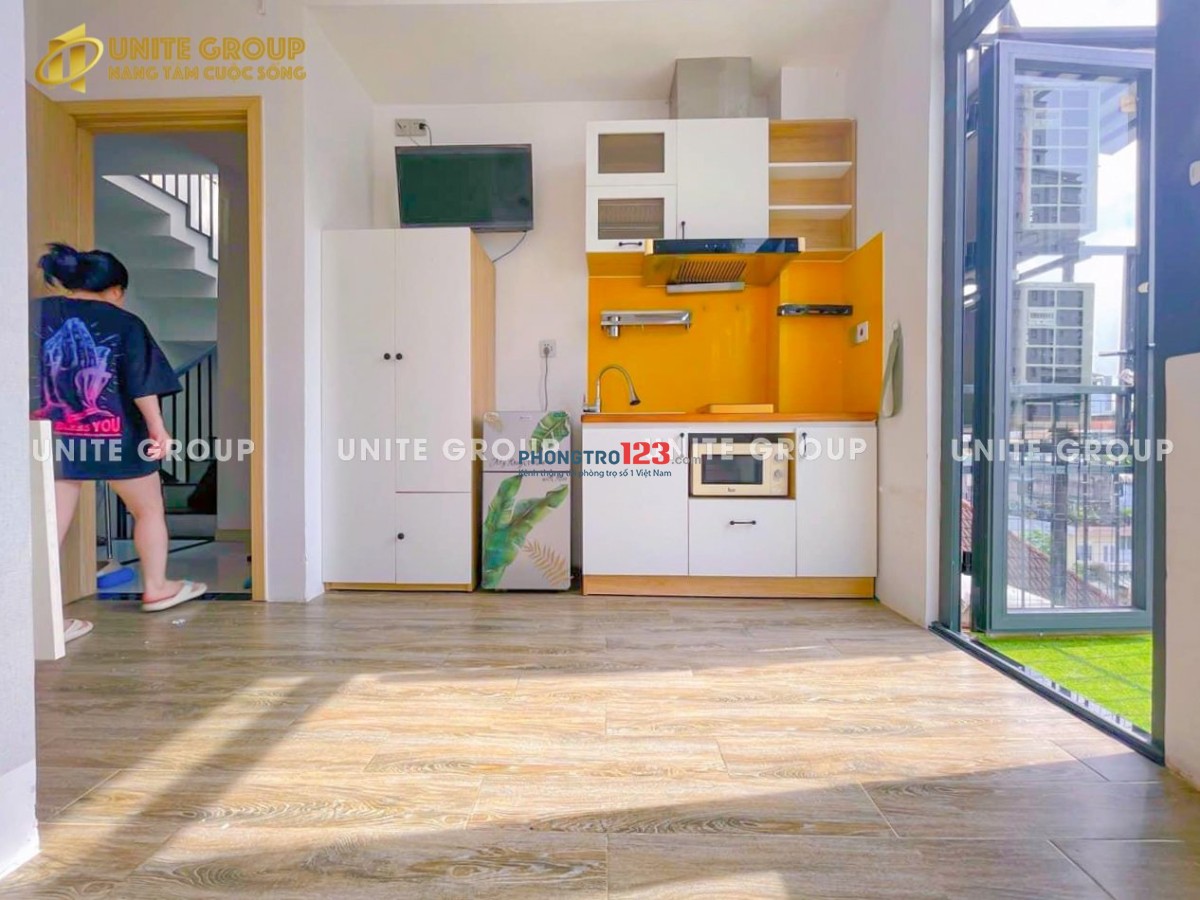 Phòng trọ 30m2 full nội thất ban công gần ĐH Văn Lang, Ngã tư Hàng Xanh ở Nguyễn Xí Bình Thạnh