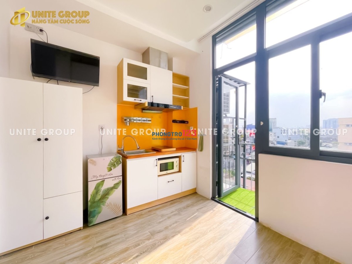 Phòng trọ 30m2 full nội thất ban công gần ĐH Văn Lang, Ngã tư Hàng Xanh ở Nguyễn Xí Bình Thạnh
