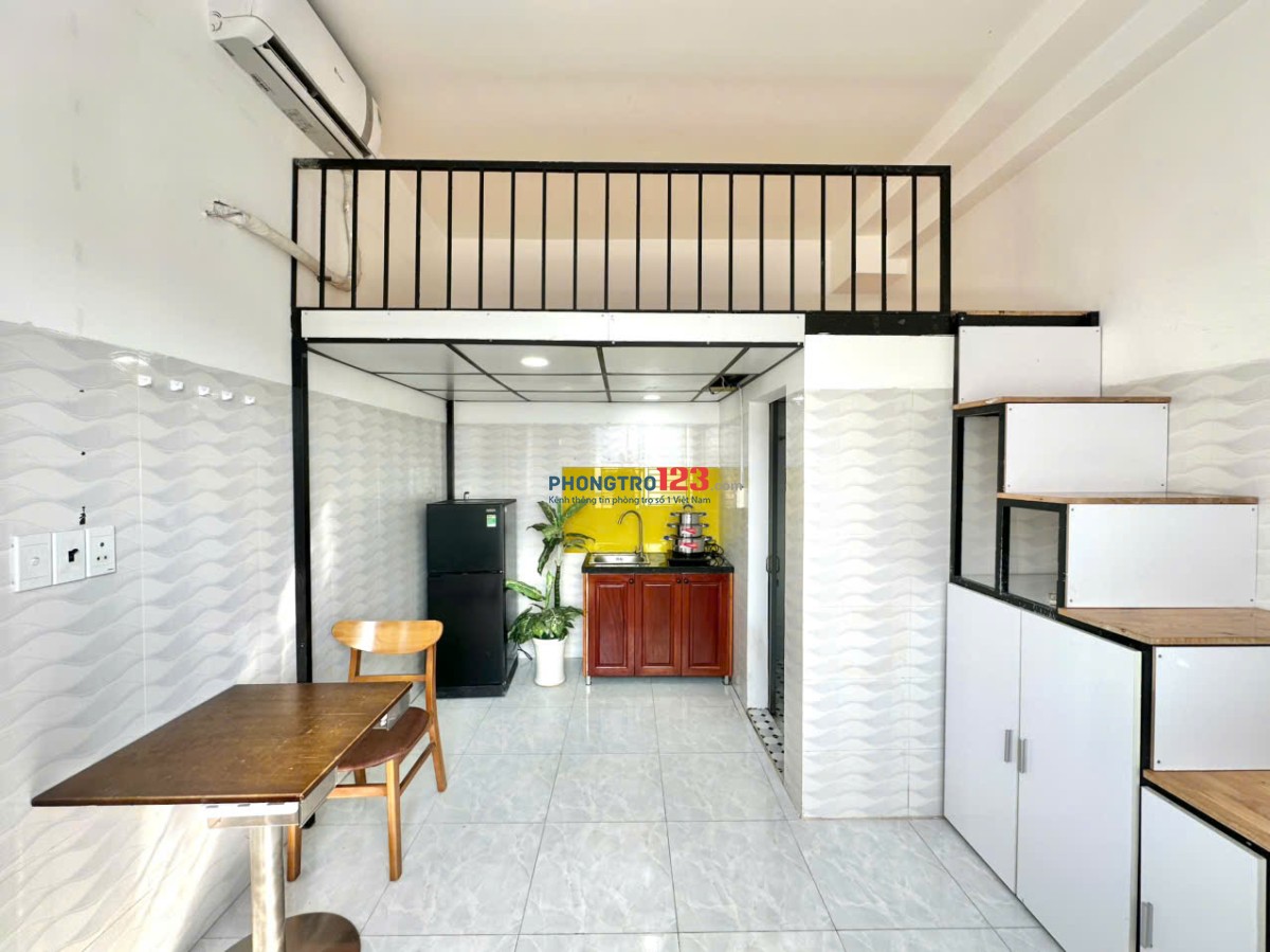 PHÒNG GÁC DUPLEX FULL NT CỬA SỔ LỚN GẦN ĐH BÁCH KHOA