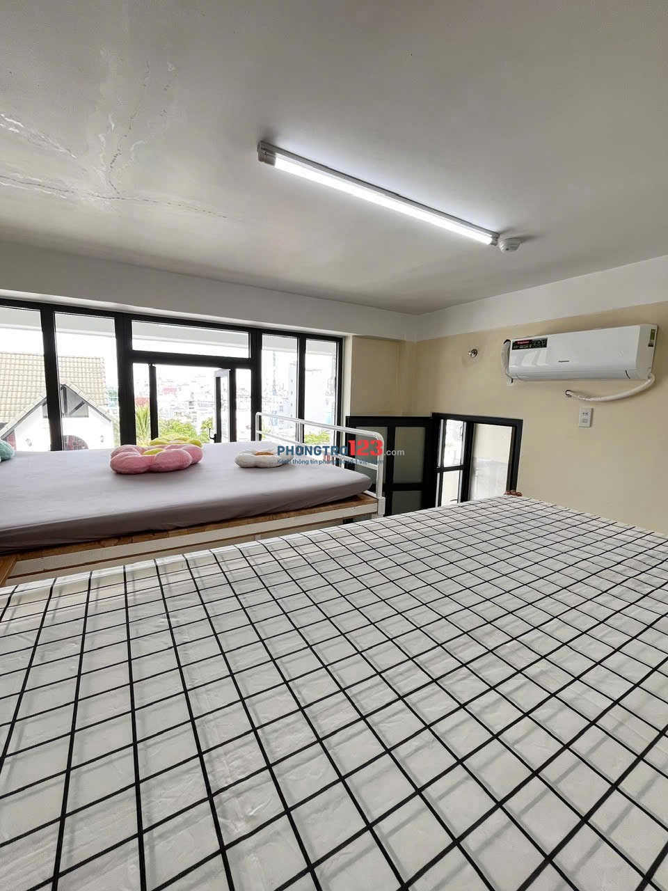 Phòng Có gác Không giới hạn người ở 35m2 Ban Công Full NT Mới 100% gần ĐH Hutech, GTVT, Ngoại Thương