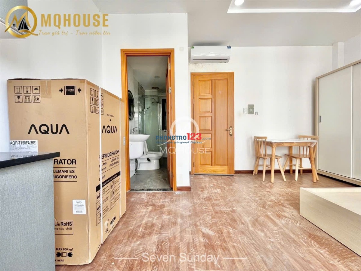 Sát ĐH Văn Lang Cho Thuê Phòng Ban công siêu thoáng, Full Nội Thất ở được 3-4 người vô tư