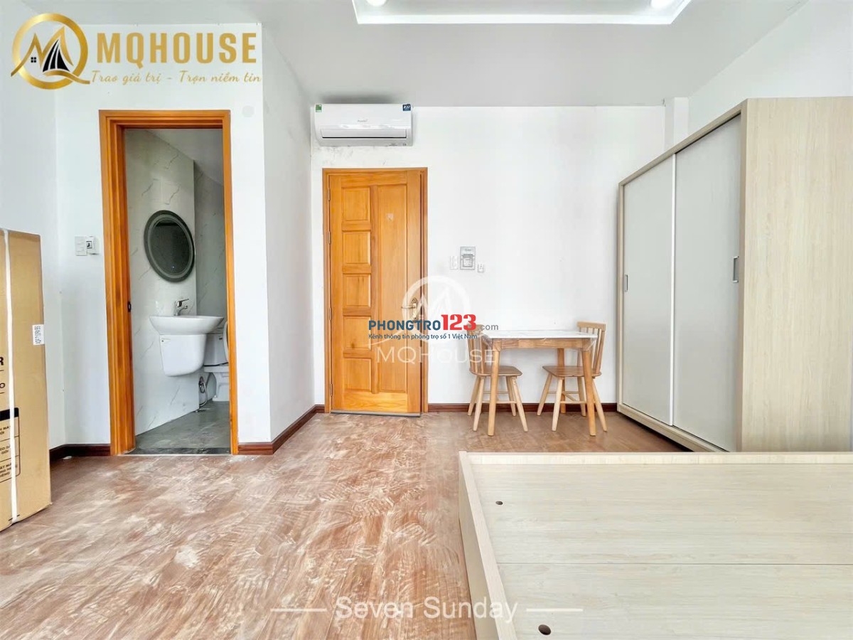 Sát ĐH Văn Lang Cho Thuê Phòng Ban công siêu thoáng, Full Nội Thất ở được 3-4 người vô tư
