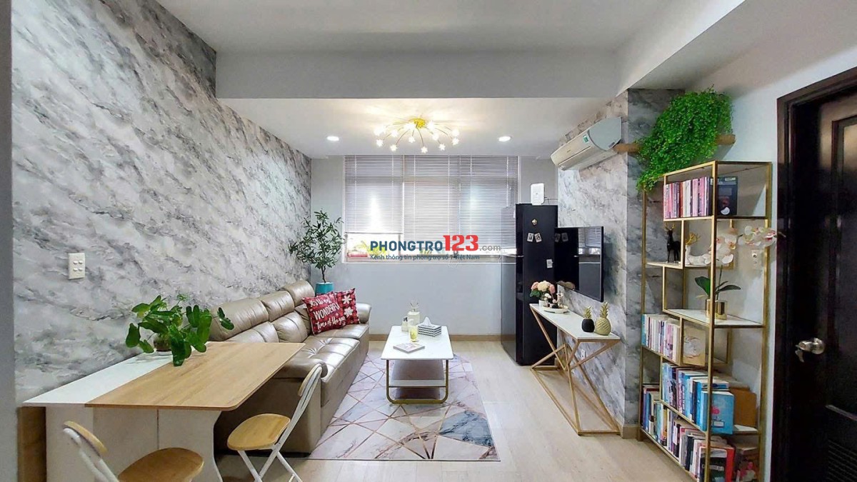 Chung cư Screc , P12, Q3, nội thất, 2p, 2wc, 85m2, giá 13tr/tháng