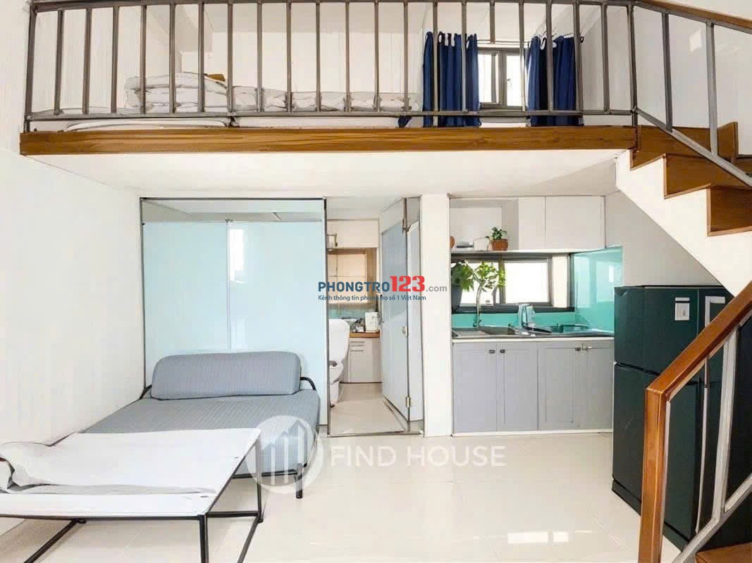 Cho thuê CHDV Duplex ban công gác cao quận 7 gần lotte, ĐH TĐT-NTT, Cầu Tân Thuận, KCX Tân Thuận