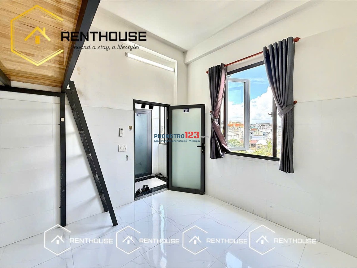 Cho thuê phòng có gác 28m2 ngay Dương Quảng Hàm, gần đại Học Văn Lang Cơ Sở 3, Gia Định, IUH