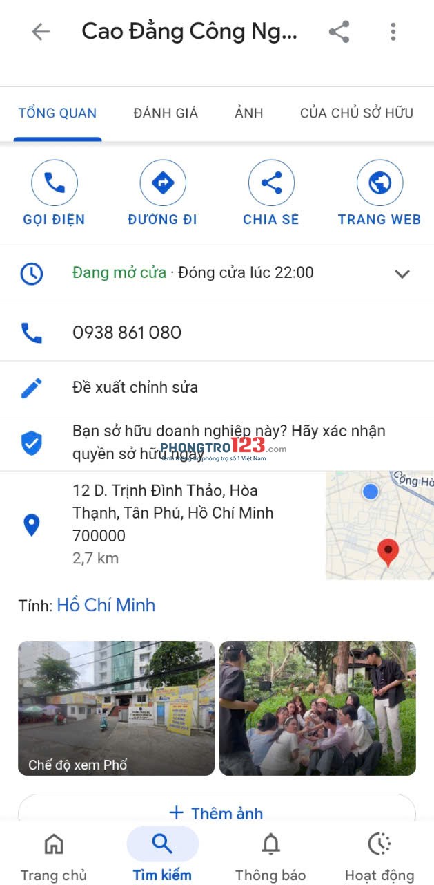 Kí túc xá cao cấp dành cho sinh viên gần các trường cao đẳng, ĐH bán kính 300m đến 2,7km