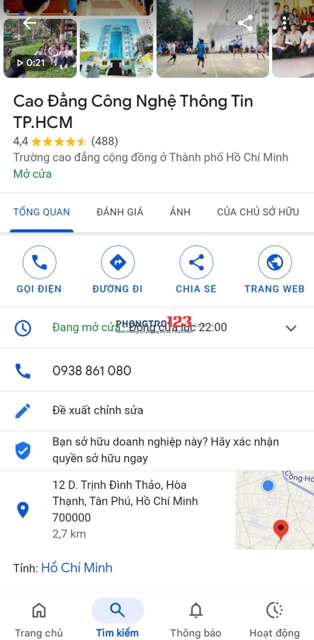 Kí túc xá cao cấp dành cho sinh viên gần các trường cao đẳng, ĐH bán kính 300m đến 2,7km